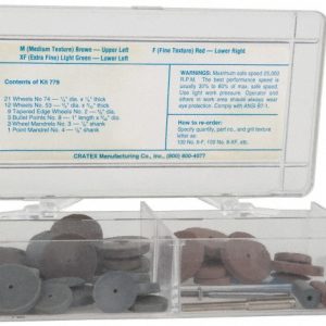 CRATEX 49 Piece Rubberized Small Wheel & Abrasive Point Set 779 KITS