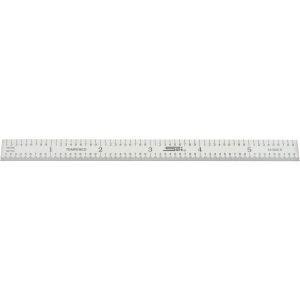 SPI Steel Rule: 6" OAL, Decimal & Metric Graduation, Flexible, 1/2" OAW 14-682-9