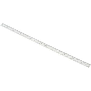 SPI Steel Rule: 12" OAL, Decimal & Metric Graduation, Flexible, 1/2" OAW 14-683-7