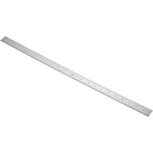 SPI Steel Rule: 24" OAL, Decimal & Metric Graduation, Rigid, 1-1/8" OAW 14-460-0