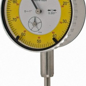 VALUE COLLECTION Dial Drop Indicator: 1" Range, 0-100 Dial Reading, 0.001" Graduation, 2-9/32" Dial Dia 6605-4070