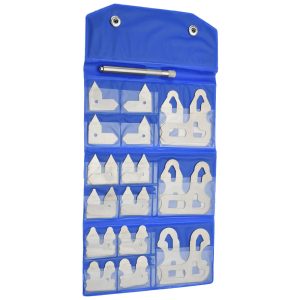 VALUE COLLECTION Radius Gage Set: Steel, 0.01 to 0.5" Radius, 26 pc 615-4126