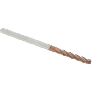 ACCUPRO Ball End Mill: 0.125" Dia, 0.75" LOC, 3 Flute, Solid Carbide 76489343