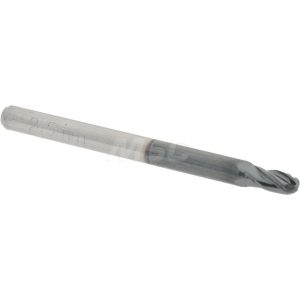 ACCUPRO Ball End Mill: 0.0984" Dia, 0.1969" LOC, 4 Flute, Solid Carbide 76489897