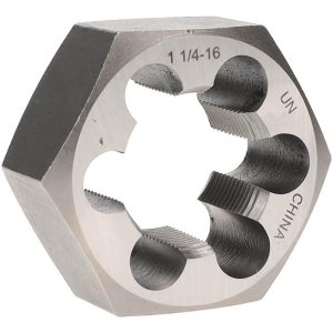 VALUE COLLECTION Hex Rethreading Die: 1-1/4-16, 1" Thick, Right Hand, Carbon Steel 365-1165
