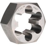 VALUE COLLECTION Hex Rethreading Die: 1-1/4-18, 1" Thick, Right Hand, Carbon Steel 365-1166