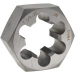 VALUE COLLECTION Hex Rethreading Die: 1-1/4-20, 1" Thick, Right Hand, Carbon Steel 365-1168