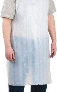 SAFETY ZONE Bib Apron: 46" Length, 2 mil Thick, White MDP-46-2