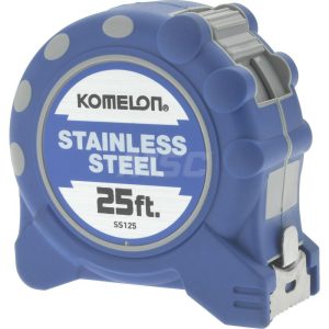 KOMELON Tape Measure: 25' Long, 1" Width, Silver Blade SS125