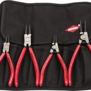 KNIPEX 4 Piece, 5/16 to 2-1/2" Bore, 1/8 to 2-1/2" Shaft, Internal/External Retaining Ring Pliers Set 9K 00 19 53 US
