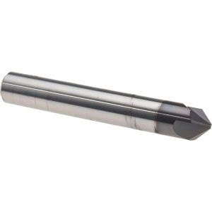 HARVEY TOOL Chamfer Mill: 3/8" Dia, 3/8" Shank Dia, 90 deg, 3 Flute, Solid Carbide, Single End 18445-C3