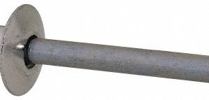 RIVETKING Open End Blind Rivet: Size 64, Dome Head, Aluminum Body, Steel Mandrel ABS64/P500