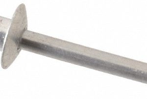RIVETKING Open End Blind Rivet: Size 64, Dome Head, Aluminum Body, Aluminum Mandrel ABA64/P500
