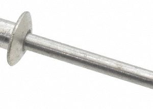 RIVETKING Open End Blind Rivet: Size 66, Dome Head, Aluminum Body, Aluminum Mandrel ABA66/P500