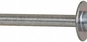 RIVETKING Open End Blind Rivet: Size 62, Dome Head, Steel Body, Steel Mandrel SBS62/P500