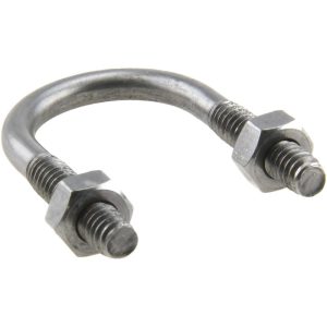 CHICAGO HARDWARE & FIXTURE Round U-Bolt: Without Mount Plate, 1/4-20 UNC, 1" Thread Length, for 1/2" Pipe, 1" Inside Width, Stainless Steel 50414-0
