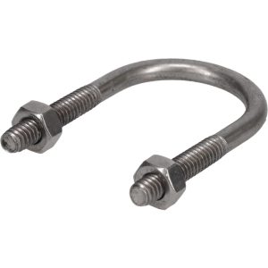CHICAGO HARDWARE & FIXTURE Round U-Bolt: Without Mount Plate, 1/4-20 UNC, 1-1/4" Thread Length, for 3/4" Pipe, 1-1/4" Inside Width, Stainless Steel 50426-3
