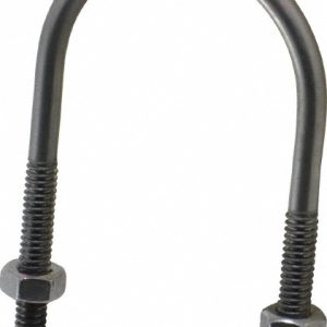 CHICAGO HARDWARE & FIXTURE Round U-Bolt: Without Mount Plate, 1/4-20 UNC, 1-3/8" Thread Length, for 1-1/4" Pipe, 1-3/4" Inside Width, Stainless Steel 50432-4