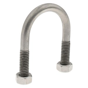 CHICAGO HARDWARE & FIXTURE Round U-Bolt: Without Mount Plate, 5/16-18 UNC, 1" Thread Length, for 1" Pipe, 1.38" Inside Width, Stainless Steel 50444-7
