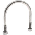 CHICAGO HARDWARE & FIXTURE Round U-Bolt: Without Mount Plate, 5/16-18 UNC, 1" Thread Length, for 2" Pipe, 2-1/2" Inside Width, Stainless Steel 50465-2