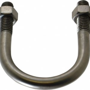 CHICAGO HARDWARE & FIXTURE Round U-Bolt: Without Mount Plate, 3/8-16 UNC, 1-1/8" Thread Length, for 1-1/4" Pipe, 1-3/4" Inside Width, Stainless Steel 50483-6