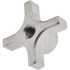 NORTHWESTERN TOOLS INC Lobed Knob: 2-1/2" Head Dia, 4-Point, Steel, Plain 17507