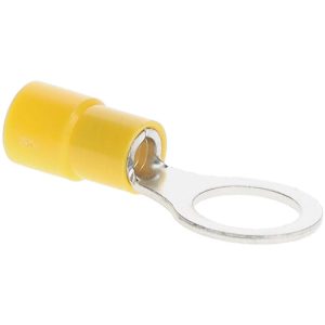 CONNECTOR CONCEPTS INC Circular Ring Terminal: Fully Insulated, 12 to 10 AWG, Crimp Connection R4C-38