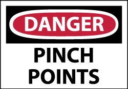 ACCUFORMNMC Accident Prevention Label: "Danger - Pinch Points", Rectangle, 5" Wide, 3" High MSCD149AP