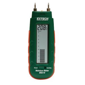 EXTECH Pocket-Size Moisture Meter: 32 to 104 &deg;, Wood 1%, Other Building Materials 0.1% Accuracy MO210