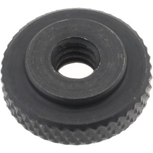 GIBRALTAR 1/4-20" UNC Thread, Black Oxide Finish, Steel Round Knurled Check Nut 853305-G
