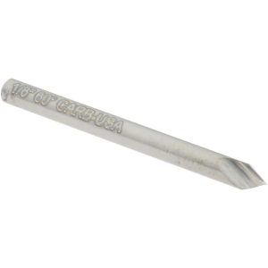 HERTEL Countersink: 1/8" Head Dia, 60.00 deg Included Angle, 1 Flute, Solid Carbide, Right Hand Cut 331-001050