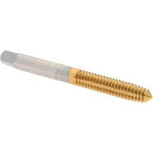 HERTEL Thread Forming Tap: 1/4-20 UNC, Plug Chamfer, High-Speed Steel, Titanium Nitride Finish K010368AS25