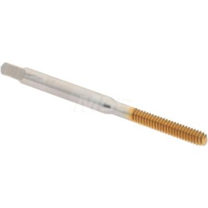 HERTEL Thread Forming Tap: #4-40 UNC, 2B & 3B Class of Fit, Bottoming Chamfer, High-Speed Steel, Titanium Nitride Finish K010315AS25