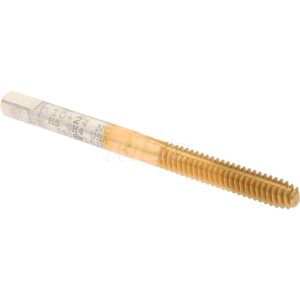 HERTEL Thread Forming Tap: #10-24 UNC, Bottoming Chamfer, High-Speed Steel, Titanium Nitride Finish K010349AS25