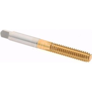 HERTEL Thread Forming Tap: 1/4-20 UNC, Bottoming Chamfer, High-Speed Steel, Titanium Nitride Finish K010369AS25