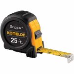 KOMELON Tape Measure: 25' Long, 1" Width, Yellow Blade 5425
