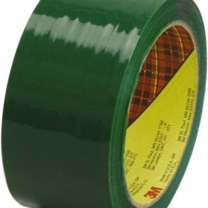 SCOTCH Packing Tape: 2" Wide, Green, Rubber Adhesive 7000123636