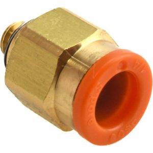 SMC PNEUMATICS Push-to-Connect Push-to-Connect Fitting: Connector, #10-32 Thread, UNF, 1/4" OD KQ2H07-32A