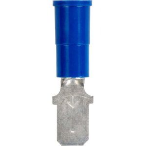 3M Wire Disconnect: Male, Blue, Vinyl, 16-14 AWG, 1/4" Tab Width 7010349262