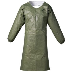 DUPONT Disposable & Chemical-Resistant Apron: Size Large, 44" Length, 7.5000 mil Thick, Green QS275TGRLG001200
