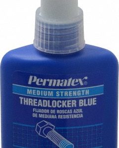 PERMATEX Threadlocker: Blue, Liquid, 50 mL, Bottle 24250