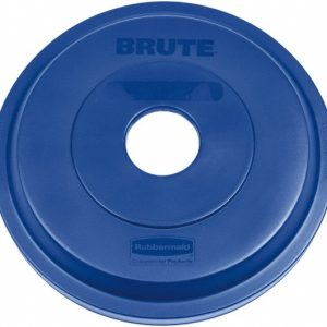 RUBBERMAID Trash Can & Recycling Container Lid: Round, For 32 gal Recycle Container 1788376