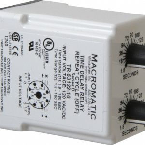 MACROMATIC 8 Pin, Multiple Range DPDT Time Delay Relay TR-53122-10
