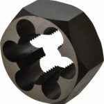 CLE-LINE Hex Rethreading Die: 1-1/8 - 12, 1" Thick, Right Hand, 2" Hex, Carbon Steel C65627