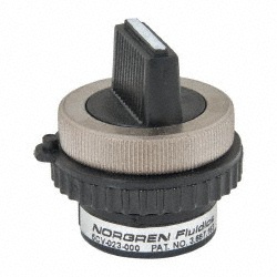 NORGREN Manually Operated Valve: 0.06" NPT Inlet, 0.06" NPT Outlet, Rotary Switch Detented, Rotary Switch & Detent Actuated 5CV-023-000