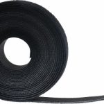 SPEEDTECH Cable Tie: 15" Long, Black, Nylon & Polyethylene, Hook & Loop Strap SWR.75X5BK