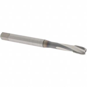 OSG Spiral Flute Tap: M8x1.25, Metric Coarse, 3 Flute, Bottoming Chamfer, 6H Class of Fit, Vanadium High-Speed Steel, TiCN Finish 1311300608