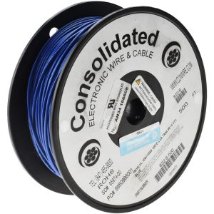CONSOLIDATED ELECTRONIC WIRE & 18 AWG, 16 Strand, 500' OAL, Tinned Copper Hook Up Wire 822-6-500