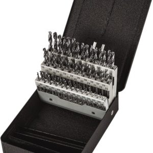 PRECISION TWIST DRILL Drill Bit Set: Screw Machine Length Drill Bits, 60 Pc, 118 &deg;, High Speed Steel 5995608