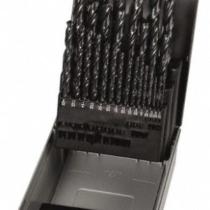 PRECISION TWIST DRILL Drill Bit Set: Jobber Length Drill Bits, 29 Pc, 118 &deg;, High Speed Steel 5995628